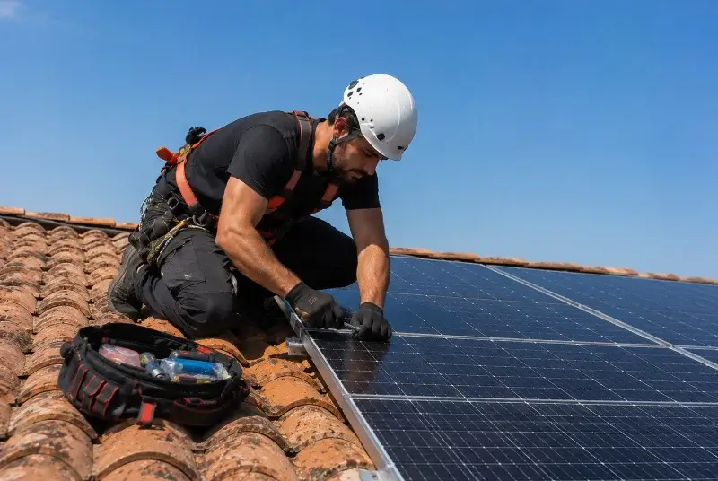Maintenance et monitoring de panneaux solaires à Bussière-Badil